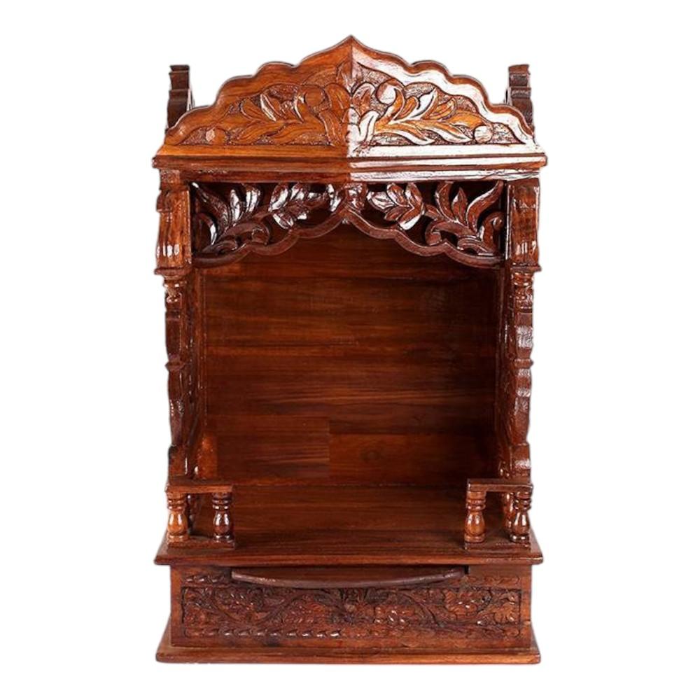 Anjali Solid Wood Free Standing Prayer Unit
