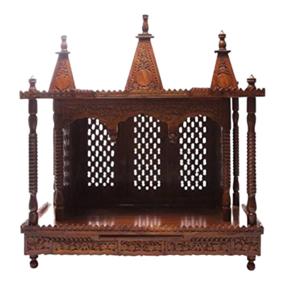 Dhruv Solid Wood Free Standing Prayer Unit