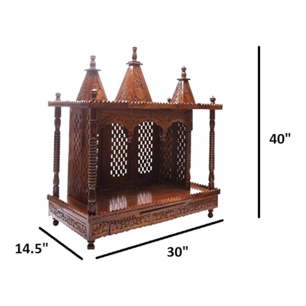 Jaya Solid Wood Free Standing Prayer Unit