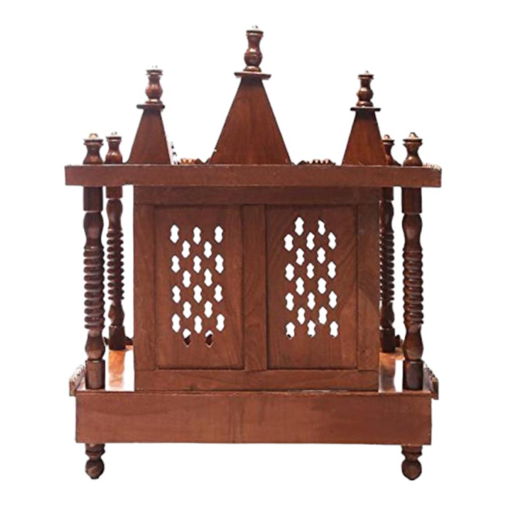 Nikhil Solid Wood Free Standing Prayer Unit