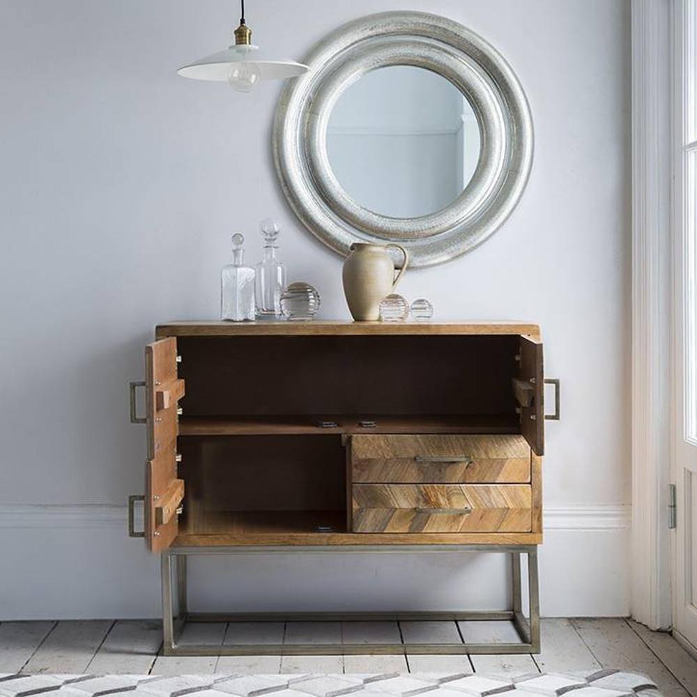 Ran Sideboard With Hearing Bone Design