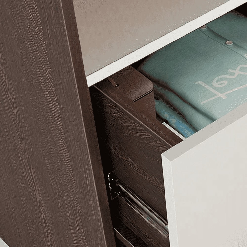 Bluewud Andrie Single Door Wardrobe with Two Drawer