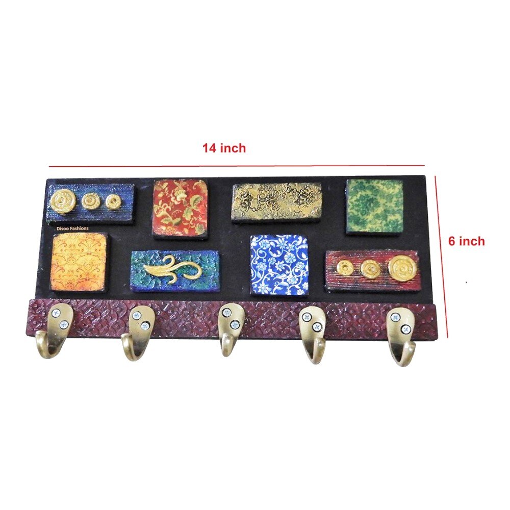 Stock Multicolor Engineered Wood Wal Hook Plate