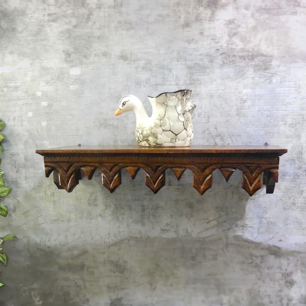Watson Coffee Walnut Solid Wood Wal Shelf