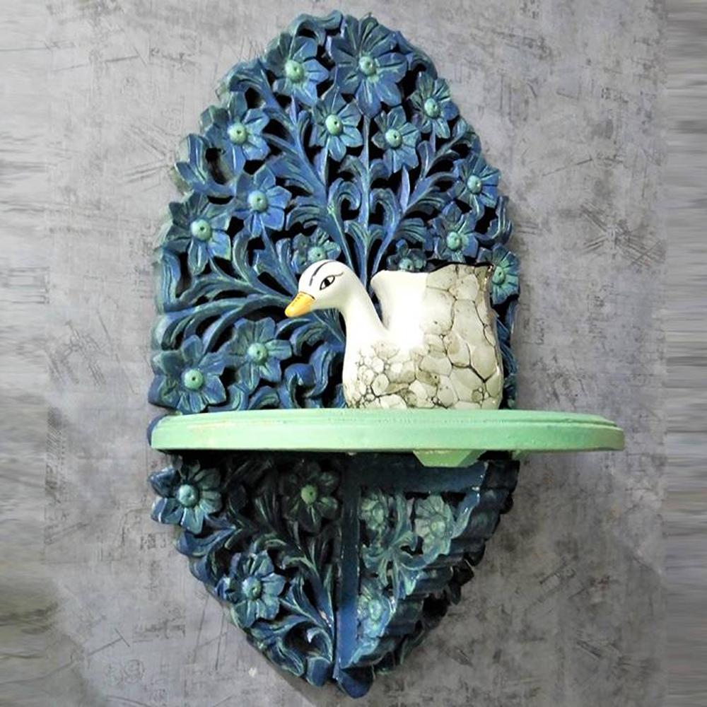 Will Multicolor Solid Wood Wal Shelf