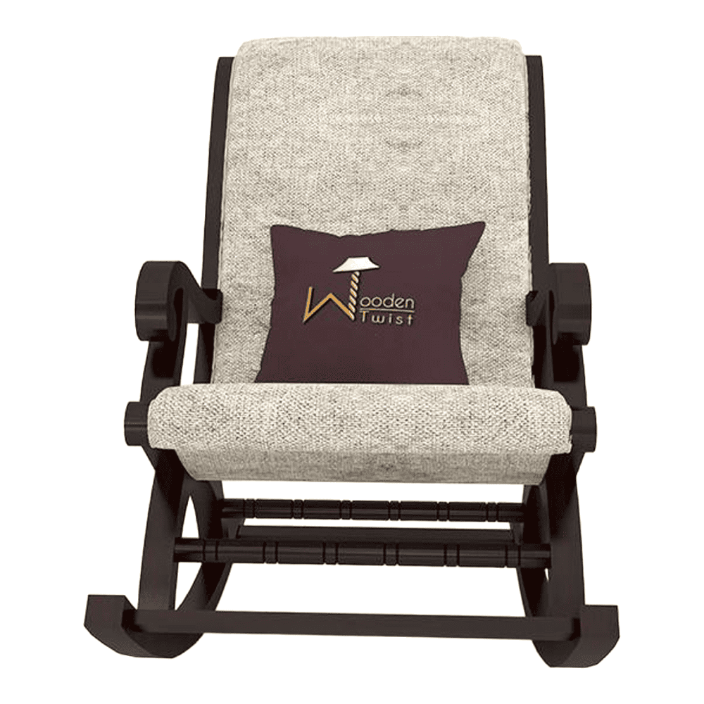 Paton Solid Wood Rocking Chair in Beige Colour