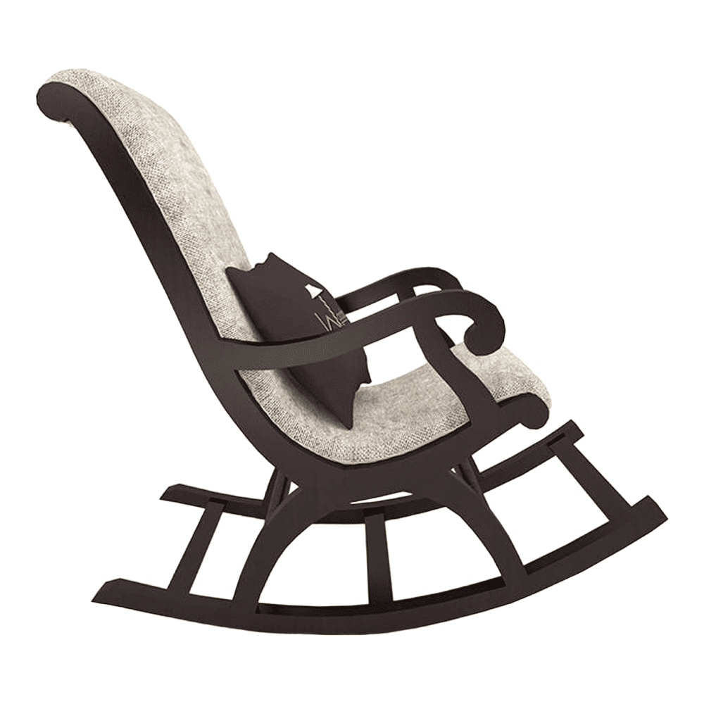 Paton Solid Wood Rocking Chair in Beige Colour