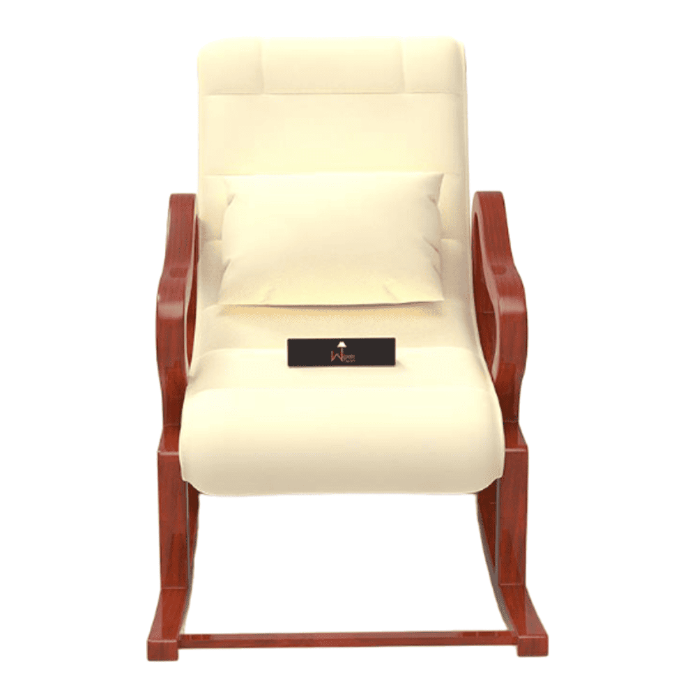 Allson Solid Wood Rocking Chair in Beige Colour