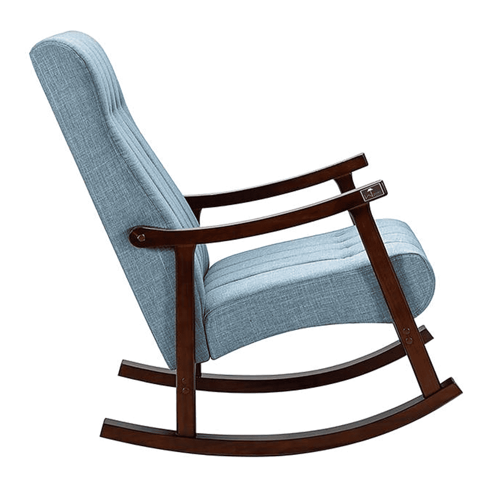 Ashlea Solid Wood Rocking Chair in Blue Colour
