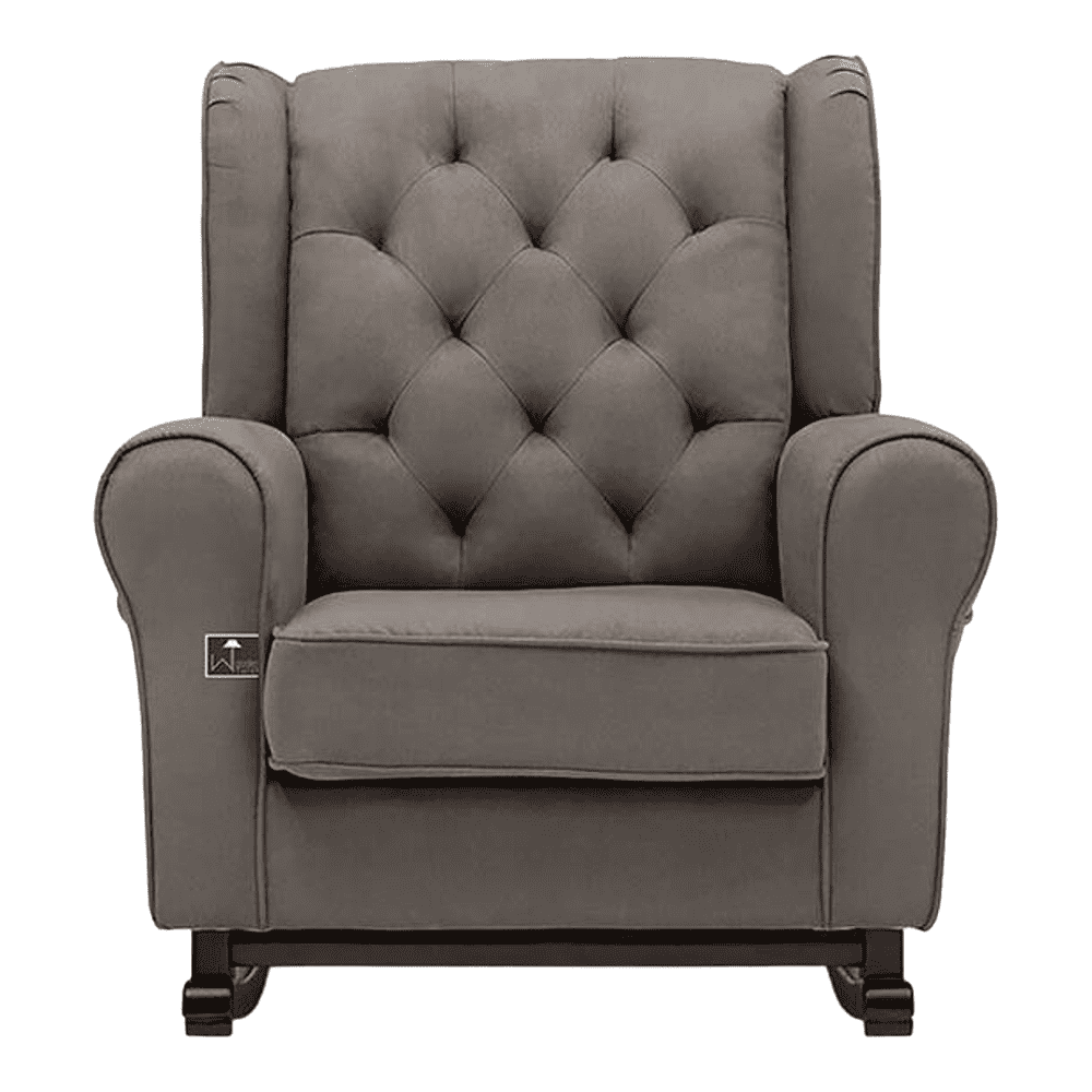 Kimberli Solid Wood Rocking Chair in Graphite Colour