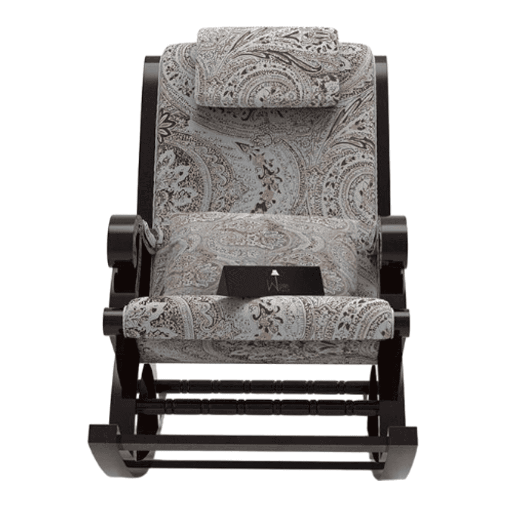 Shaneice Solid Wood Rocking Chair in Printed fabric Colour