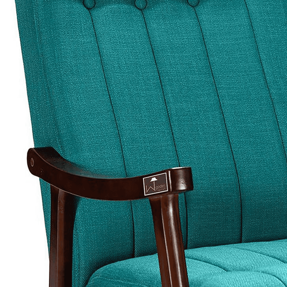 Edwards Solid Wood Rocking Chair in Teal Colour