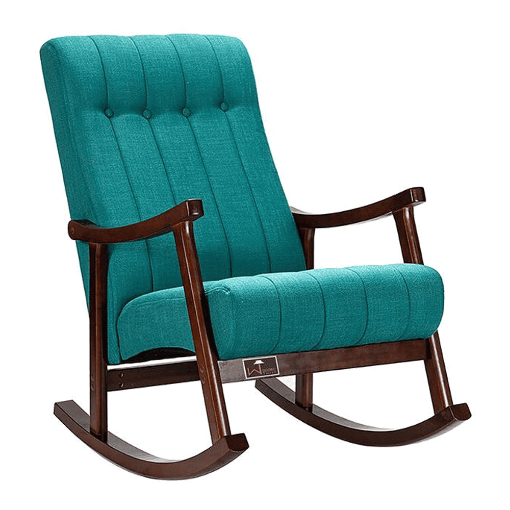 Edwards Solid Wood Rocking Chair in Teal Colour