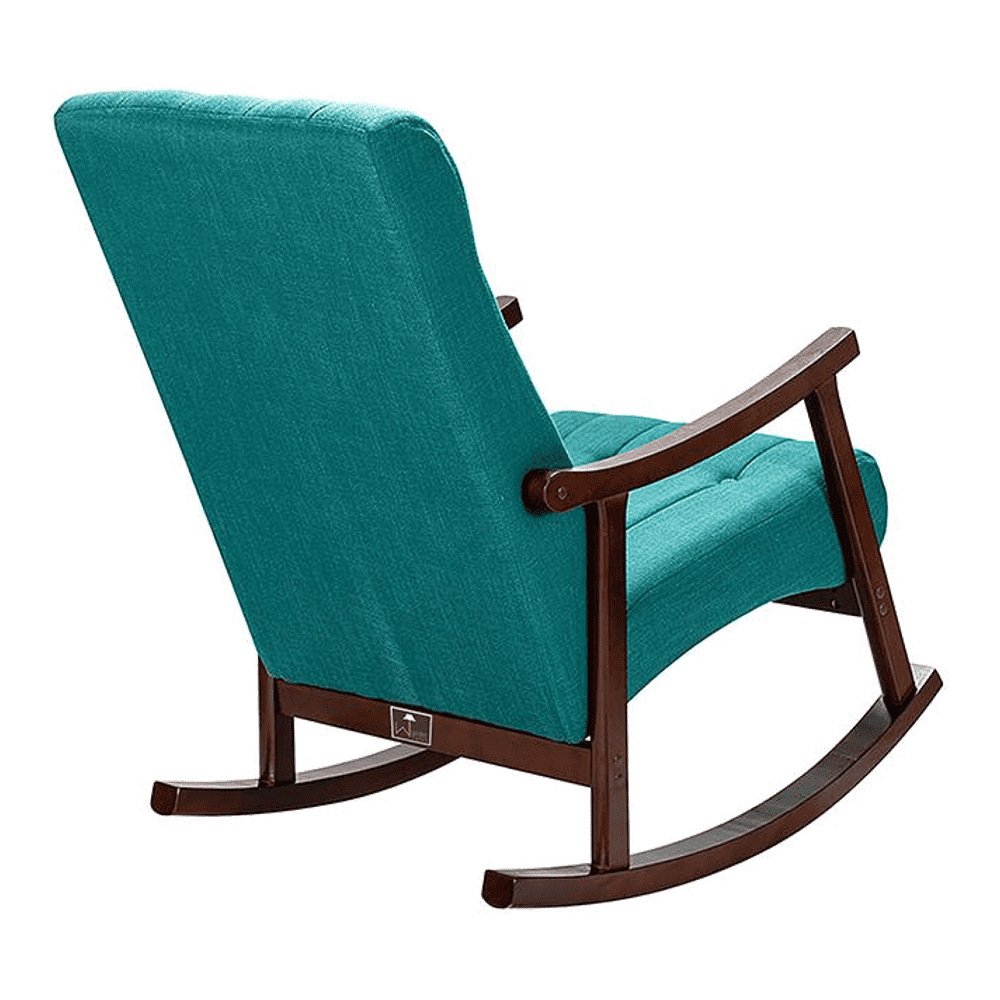 Edwards Solid Wood Rocking Chair in Teal Colour