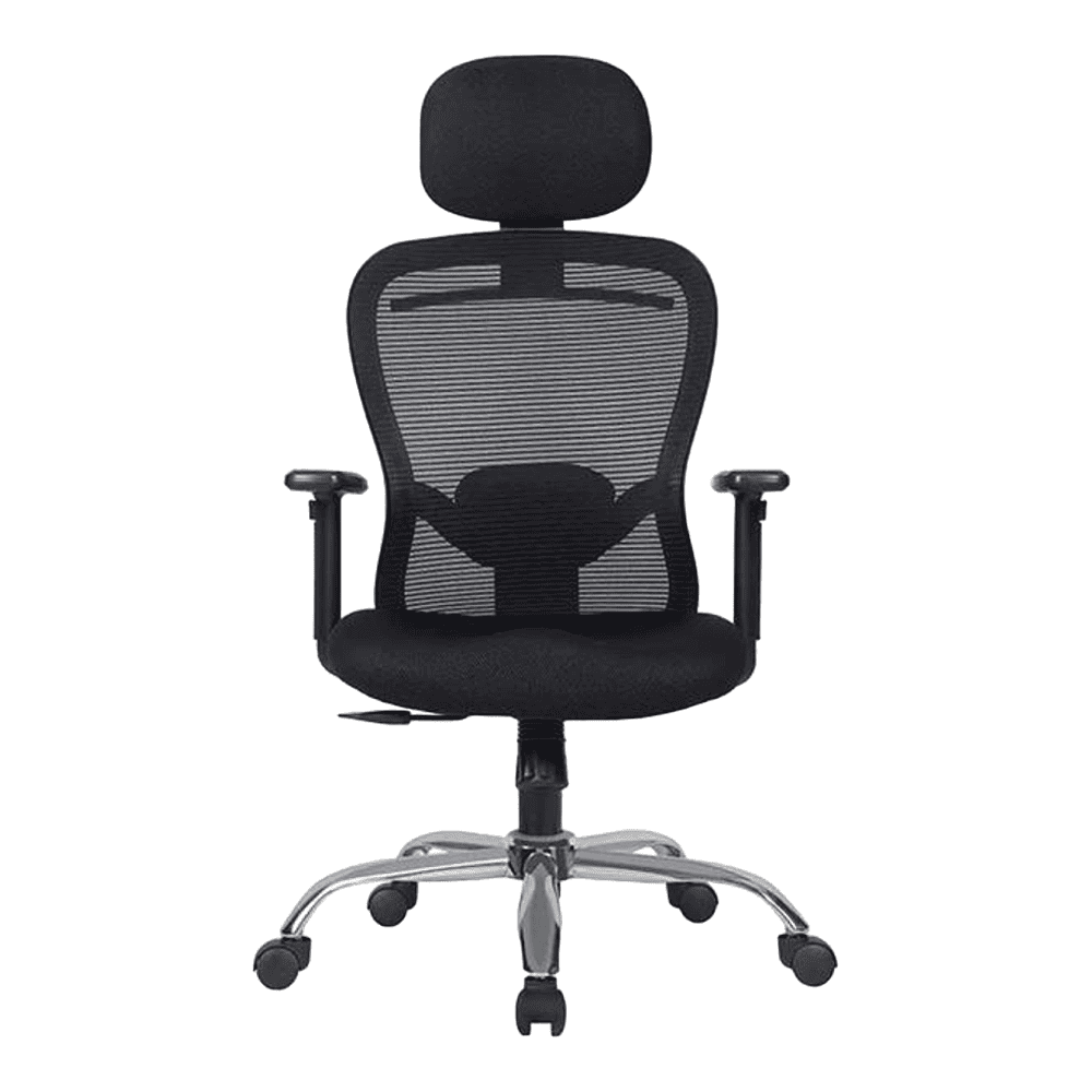 Gabriel Net Swivel Study Chair in Black Colour