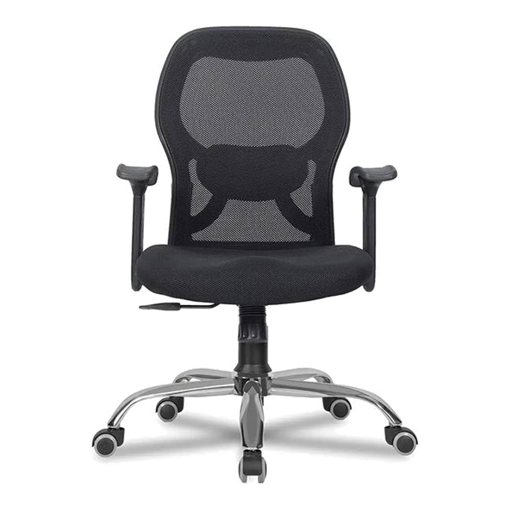 Zen Net Swivel Study Chair in Black Colour