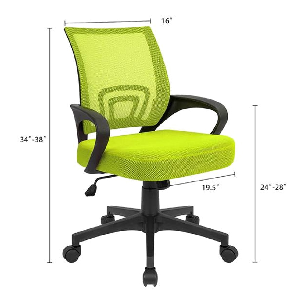 Task Net Swivel Study Chair in Green Colour