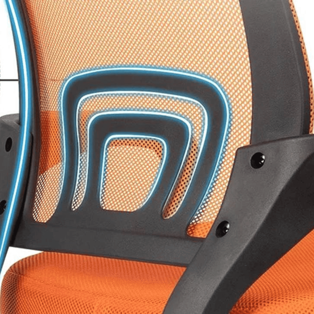 Task Net Swivel Study Chair in Orange Colour
