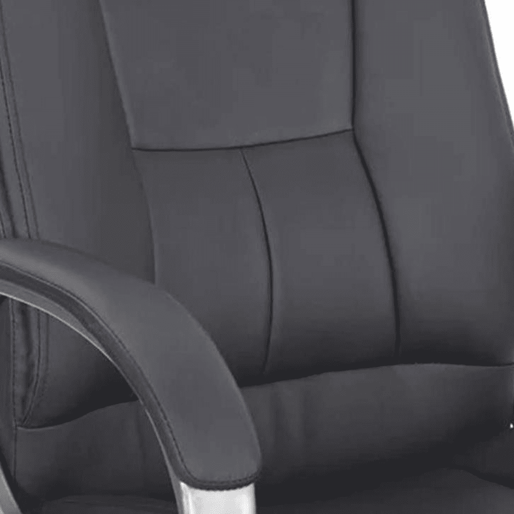 Buttam Leatherette Swivel Study Chair in Black Colour