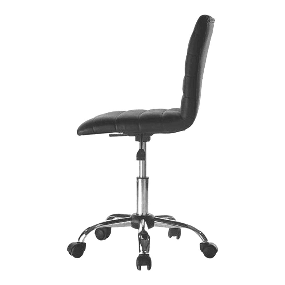 Feleena Leatherette Swivel Study Chair in Black Colour