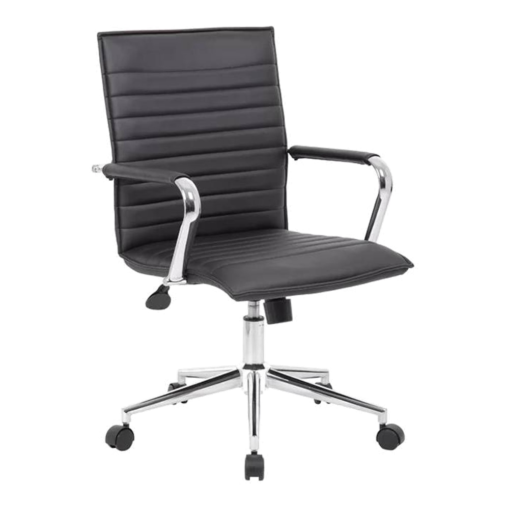 Goris Leatherette Swivel Study Chair in Black Colour