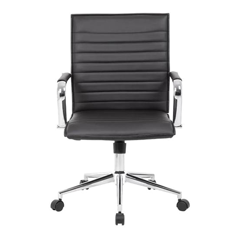 Goris Leatherette Swivel Study Chair in Black Colour