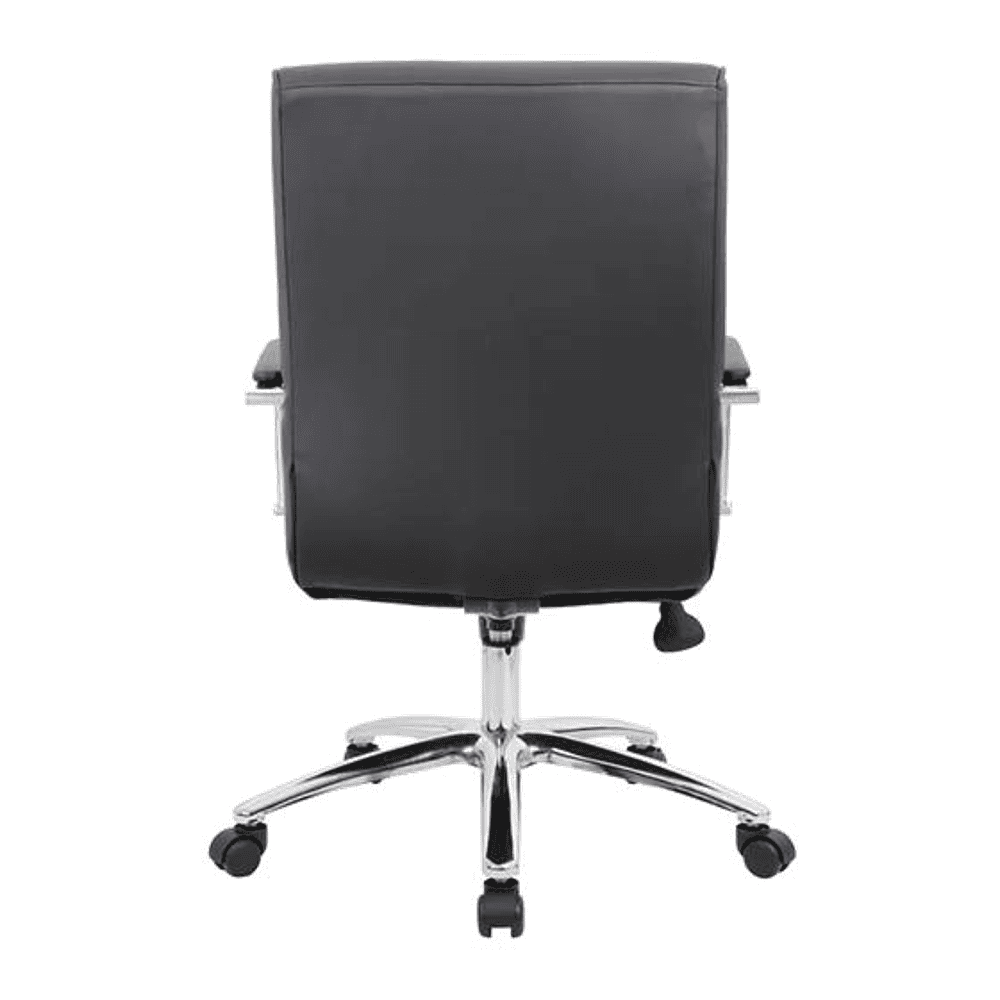 Landyn Leatherette Swivel Study Chair in Black Colour