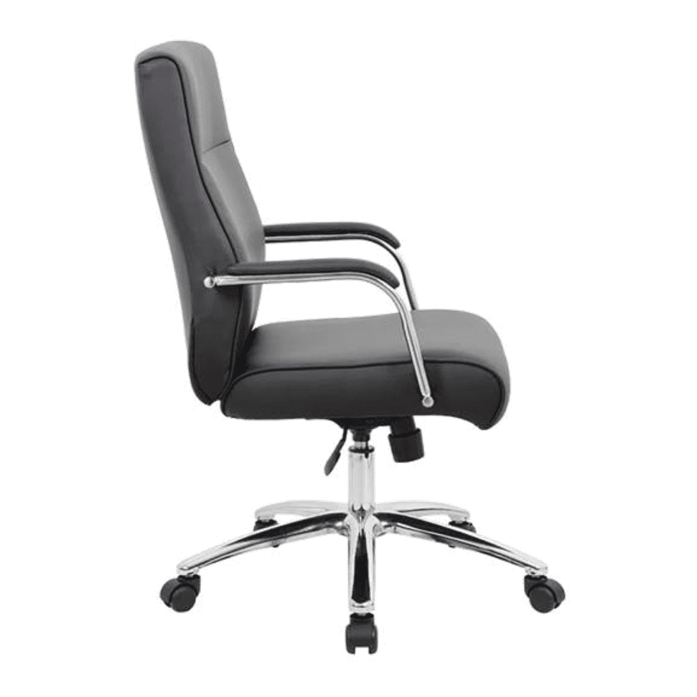 Landyn Leatherette Swivel Study Chair in Black Colour
