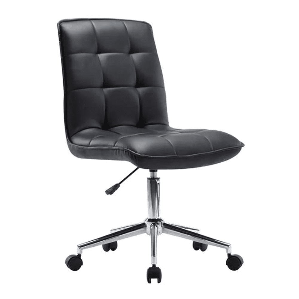 Rawtenstall Leatherette Swivel Study Chair in Black Colour
