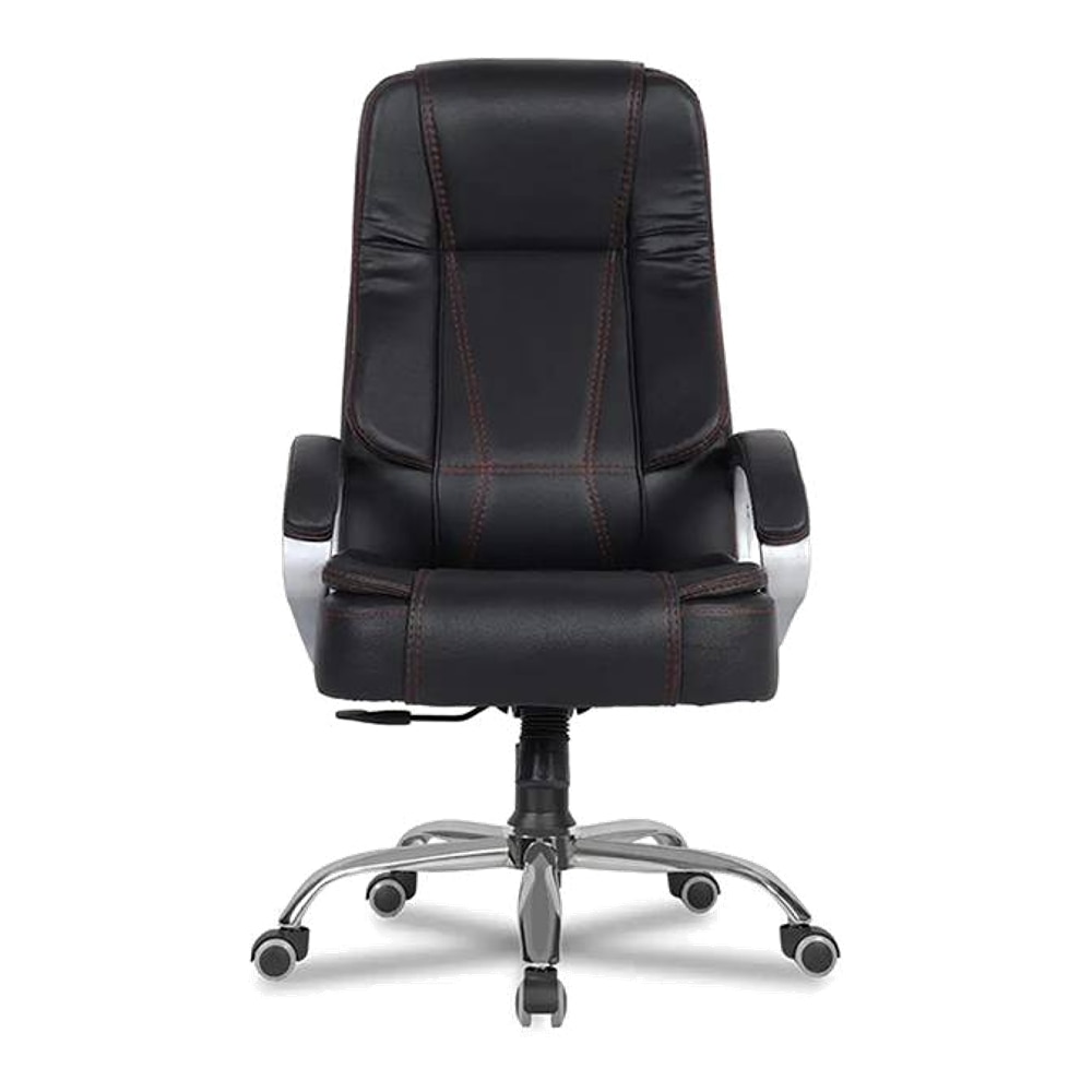 Adan Leatherette Swivel Study Chair in Black Colour