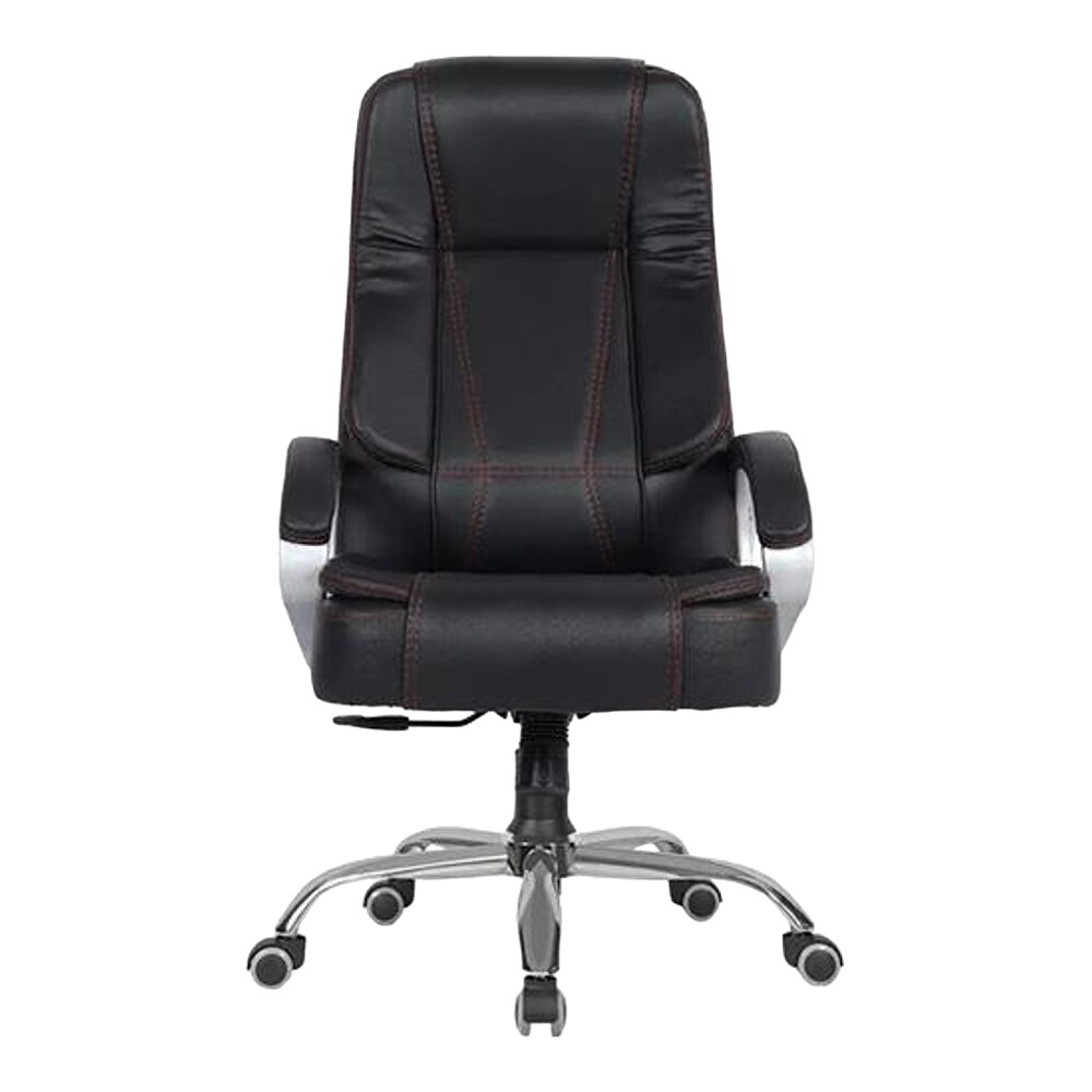 Adan Leatherette Swivel Study Chair in Black Colour