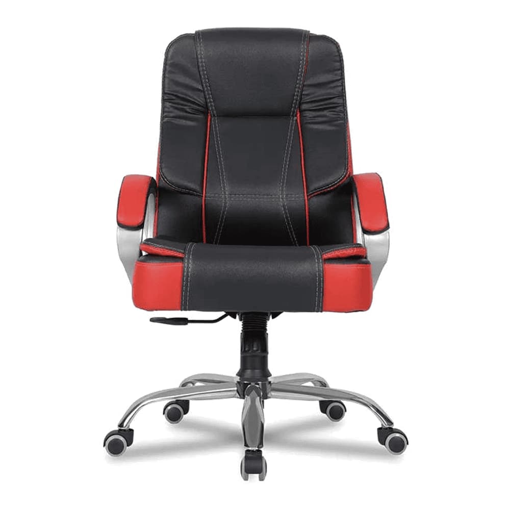 Joseph Leatherette Swivel Study Chair in Black Colour