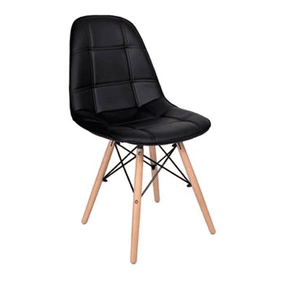Maxime Leatherette Study Chair in Black Colour
