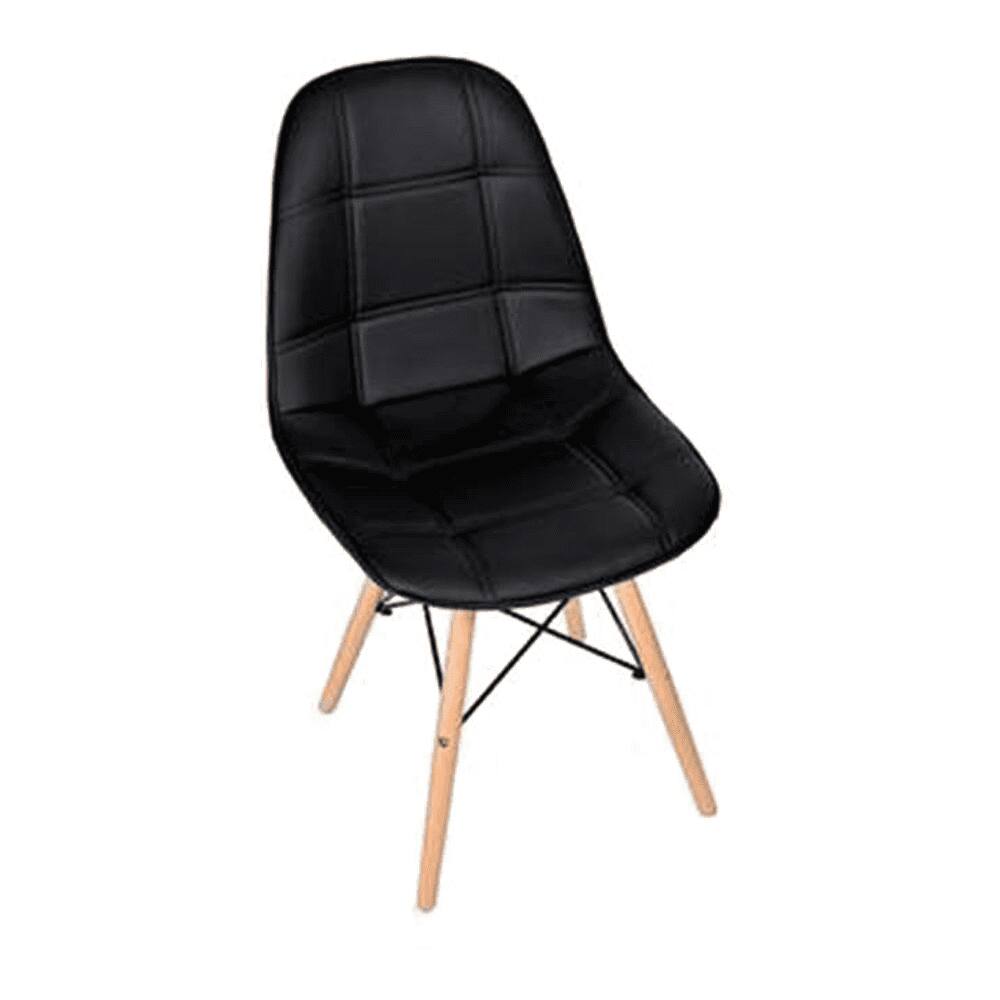 Maxime Leatherette Study Chair in Black Colour
