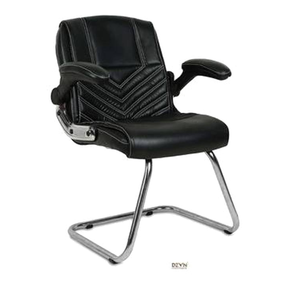 Essex Leatherette Study Chair in Black Colour