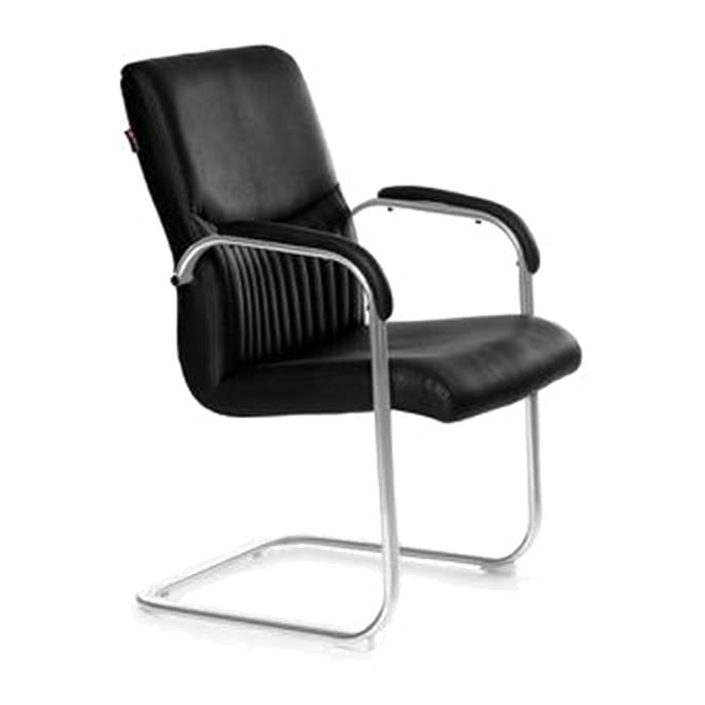 Anne Leatherette Study Chair in Black Colour