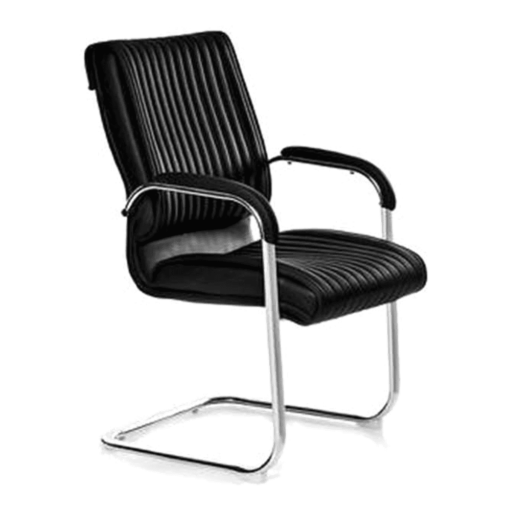 Angelina Leatherette Swivel Study Chair in Black Colour