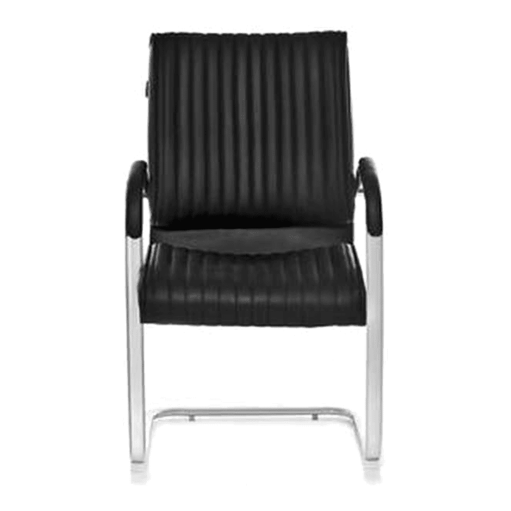 Angelina Leatherette Swivel Study Chair in Black Colour