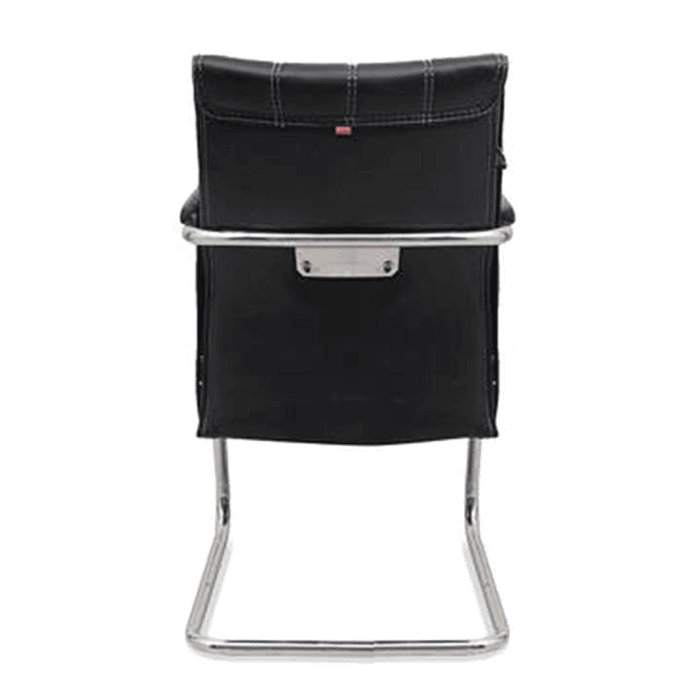 Trueman Leatherette Swivel Study Chair in Black Colour