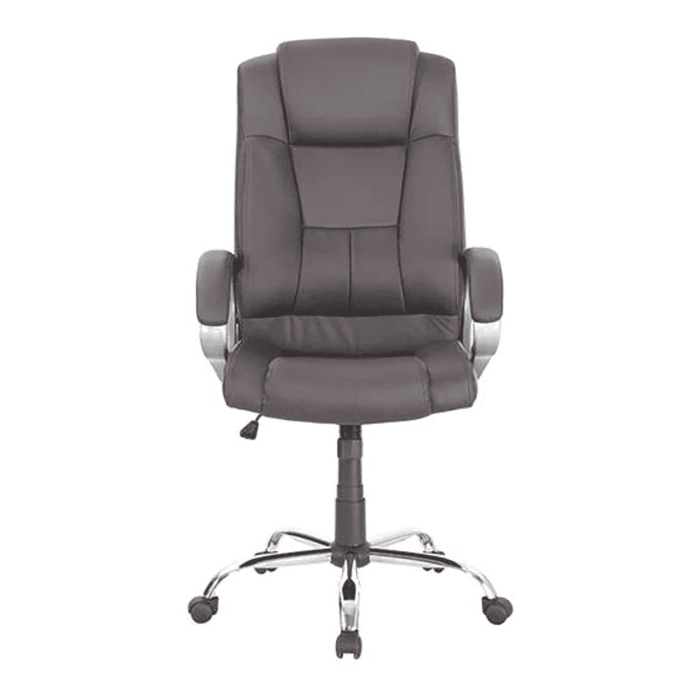 Task Leatherette Swivel Study Chair in Brown Colour