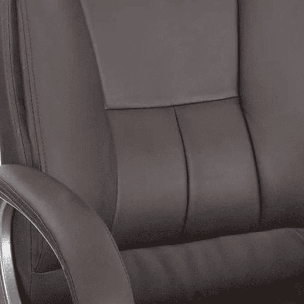 Task Leatherette Swivel Study Chair in Brown Colour