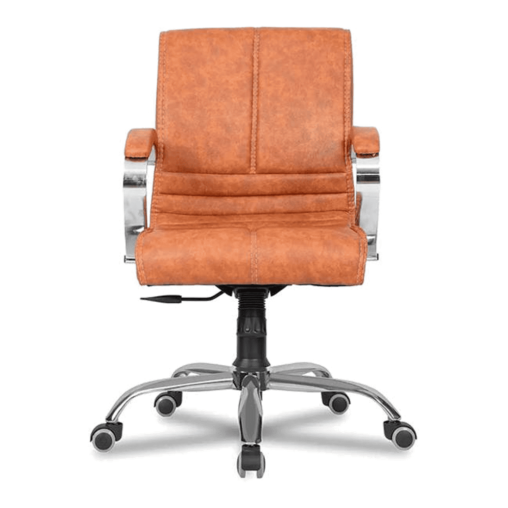 Aadi Leatherette Swivel Study Chair in Brown Colour