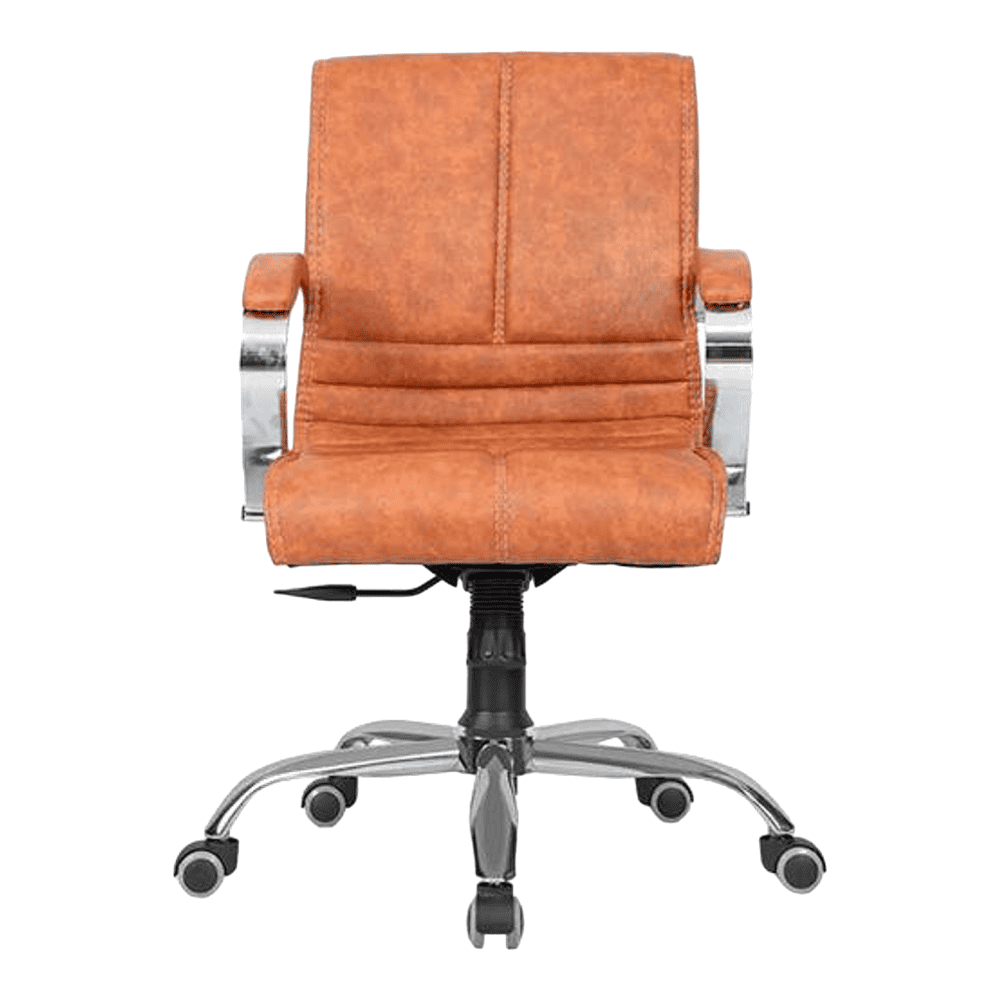 Aadi Leatherette Swivel Study Chair in Brown Colour