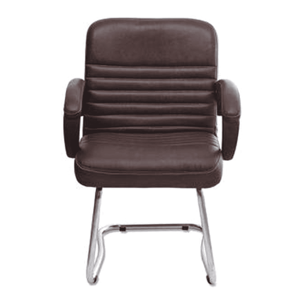 Pervina Leatherette Study Chair in Brown Colour