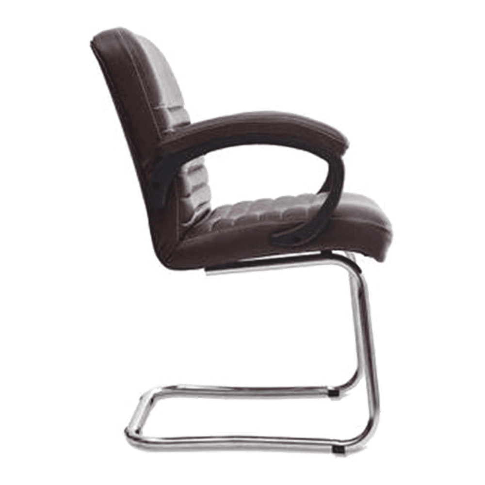 Pervina Leatherette Study Chair in Brown Colour