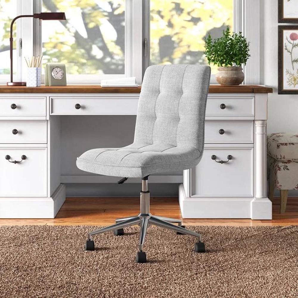 Feleena Leatherette Swivel Study Chair in GREY Colour