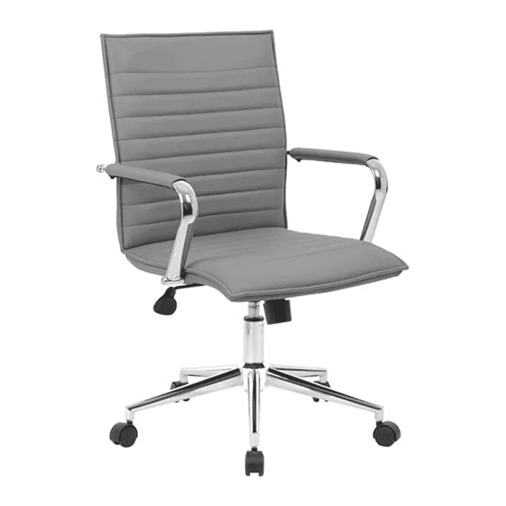Goris Leatherette Swivel Study Chair in Grey Colour