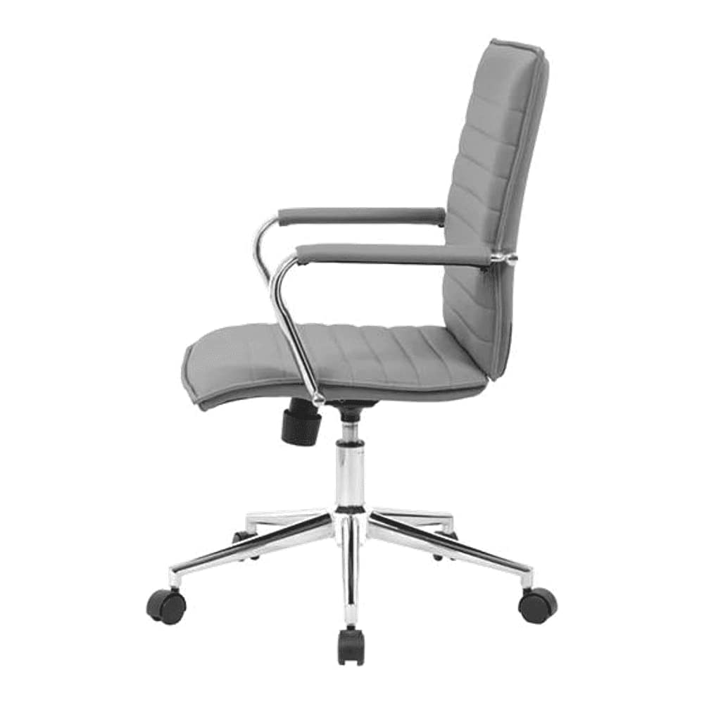 Goris Leatherette Swivel Study Chair in Grey Colour