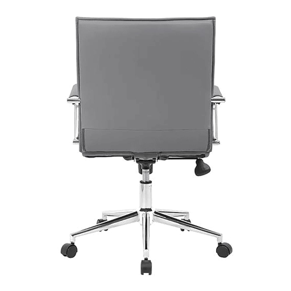 Goris Leatherette Swivel Study Chair in Grey Colour