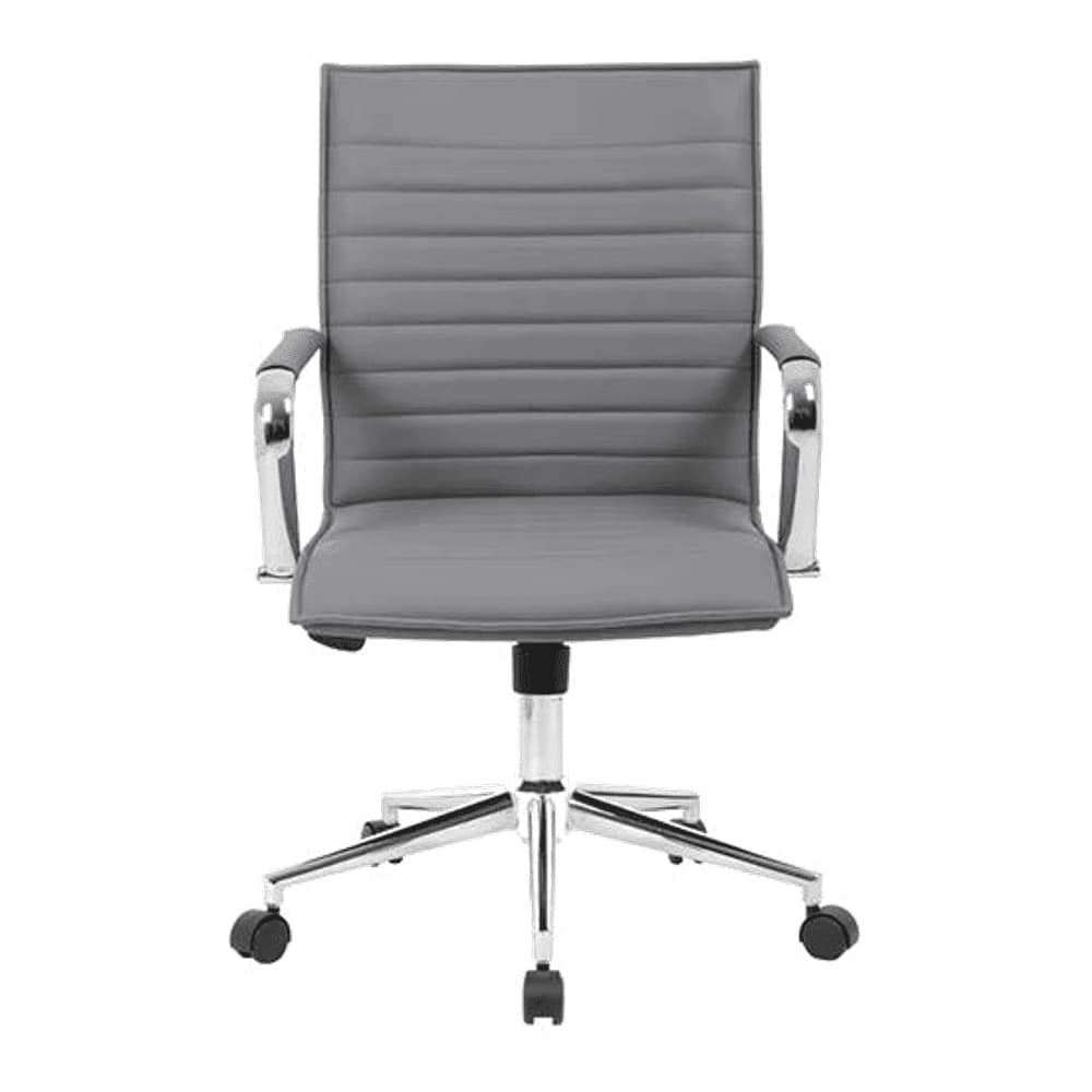 Goris Leatherette Swivel Study Chair in Grey Colour
